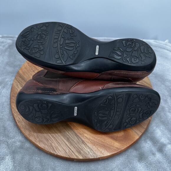 Aetrex Shoes Womens Size 5.5 Brown Leather Buckle Ankle Boots Comfort Orthotic - Picture 7 of 12